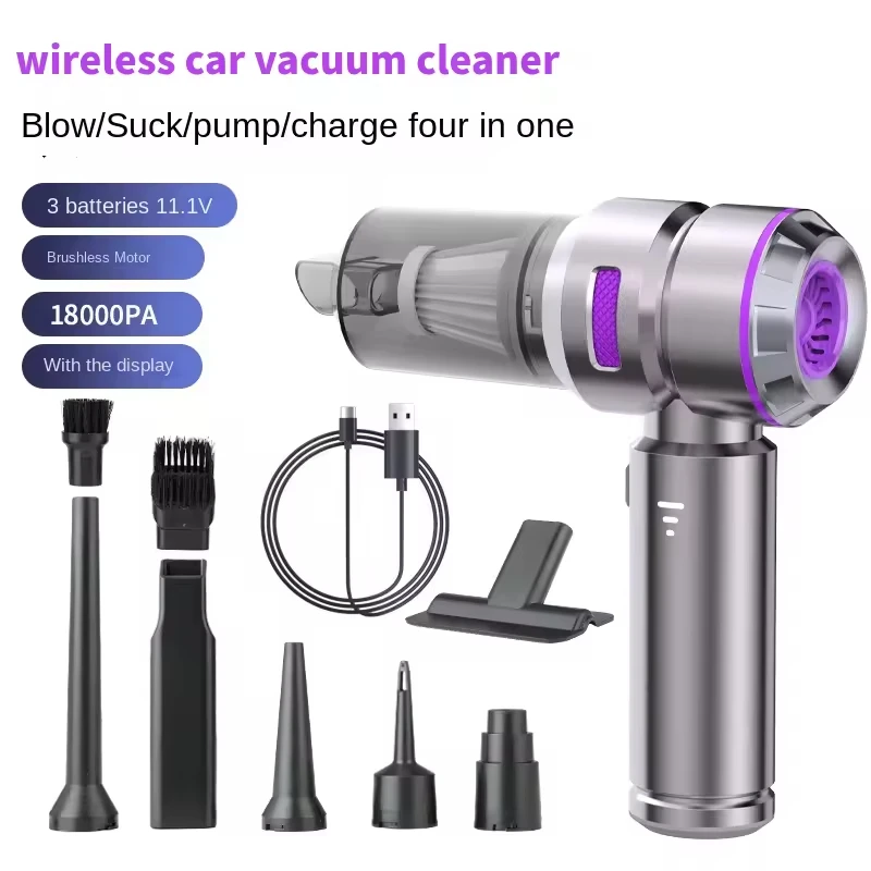 18000Pa 3rd Gear Car Accessories Brushless Motor 100W Vacuum Cleaner For Car Cleaning Wireless Portable Vacuum Cleaner For Car