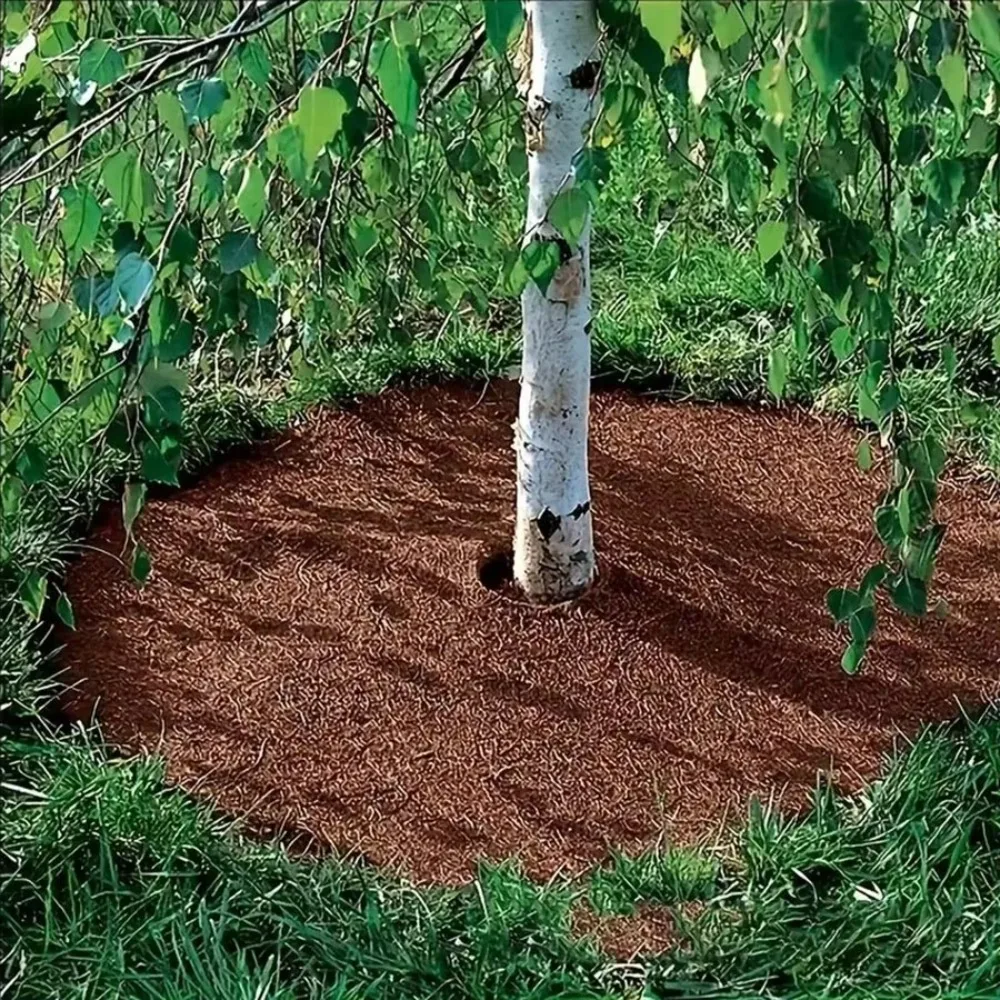 round Cocoanut Mat Planter Mat Flat Grass Mat Cocoanut Mulch Mat for Home Garden Decorations
