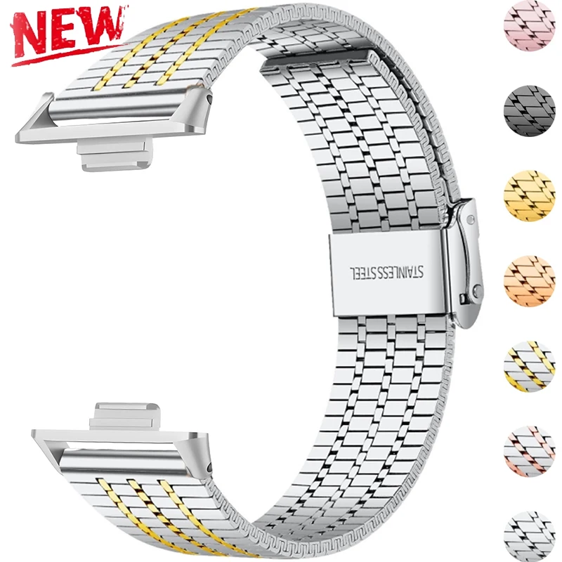 Edelstahlarmband für Huawei Watch Fit 4 4pro 3 Metall Flexibles Mesh-Armband Schlaufe für Huawei Fit 2 1 Ersatz