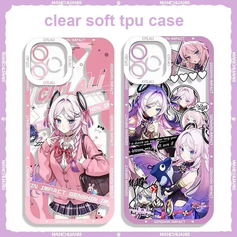 Genshin Impact Citlali Phone Case For Xiaomi POCO X6 X3 X4 F5 X5 Pro NFC M3 M4 F4 X3GT X4GT 11 Lite 11T Pro Clear Cover view 3