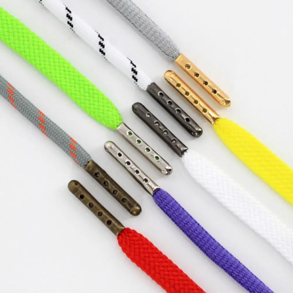 100 PCS 3.5/4mm Shoelace หัว Aglets DIY Shoelaces ซ่อมรองเท้าลูกไม้เคล็ดลับเปลี่ยน End รองเท้าเชือกหัวเชือก Cip TAIL CLAMP