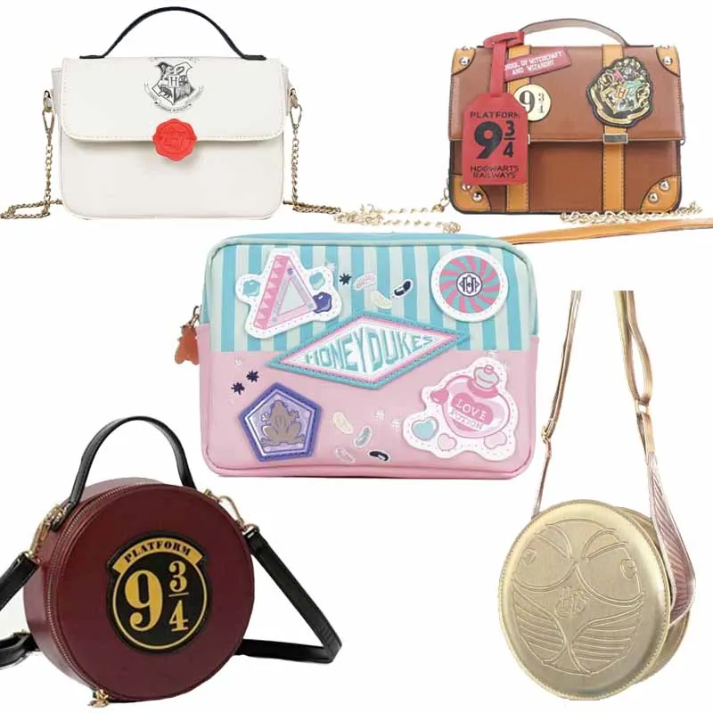 New Harry Potter Backpack Pottered Womens Double Strap 9 3/4 Crossbody Bag Womens Double Strap Shoulder Bag Purse Mini Backpack