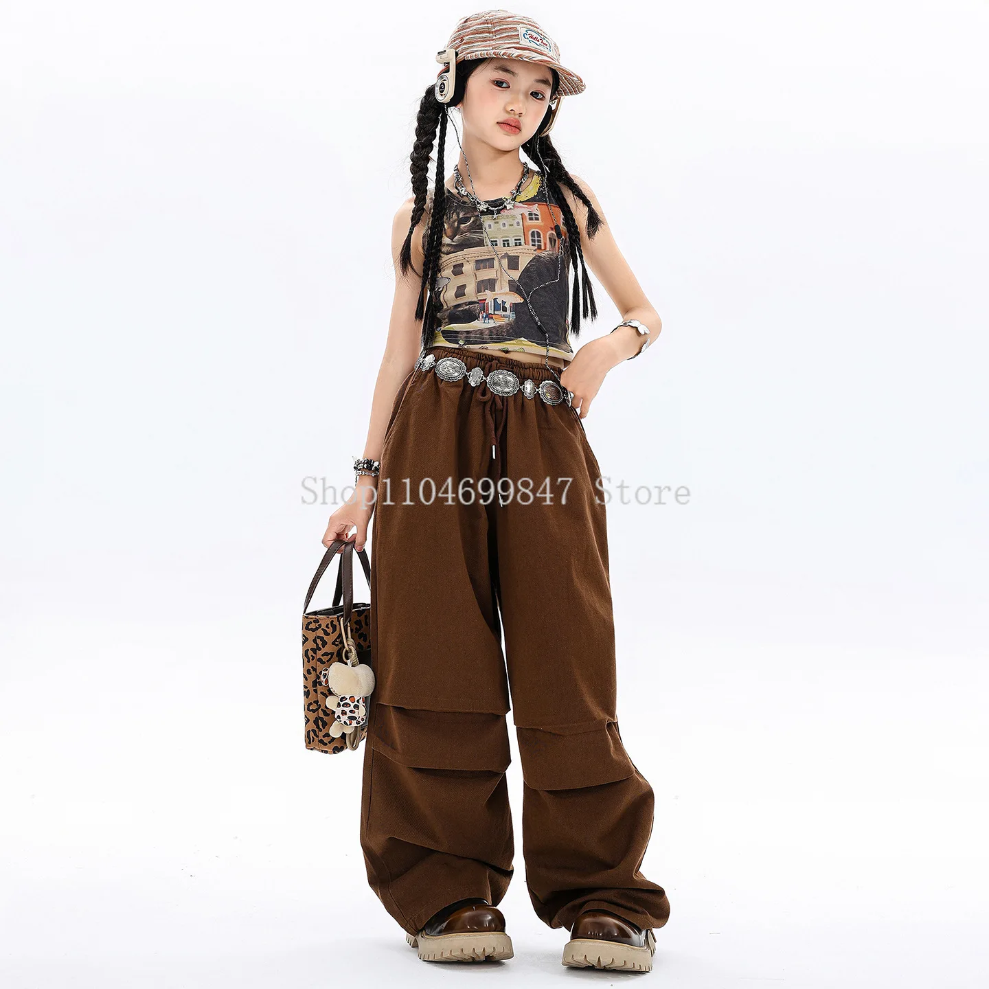 Hiphop dança de rua desempenho terno cosplay traje terno meninas jazz dança roupas palco na moda pano rock legal saia caída