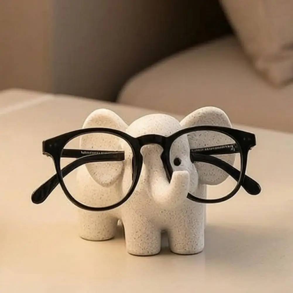 Elephant Glasses Holder Elephant Trunk Glasses Rack Elephant Shape Glasses Holder Resin Stand Modern Eyewear Display for Office