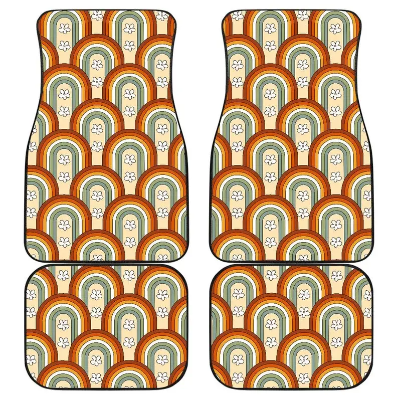 

Boho Rainbow Car Floor Mats, Hippie Car Mat, Car Accessories For Women, Stoner Gifts, Retro Car Accessories, Interior Car Decor,