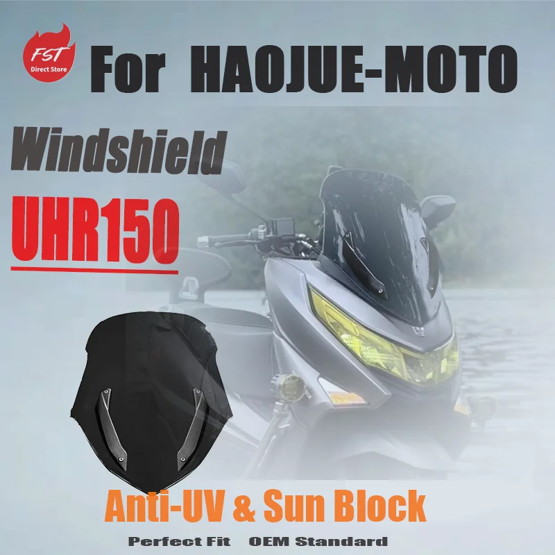 

For Haojue UHR150 New Heightened Racing Wind Deflector, UV Block, No Damage Easy Install