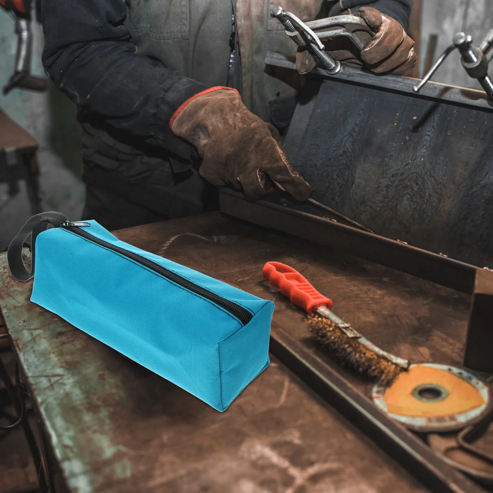 

5Pcs Premium Heavy-Duty Tool Bag Pouch with Sturdy Metal Zipper Washable Portable Organizer for Gadgets Sewing Tools Art