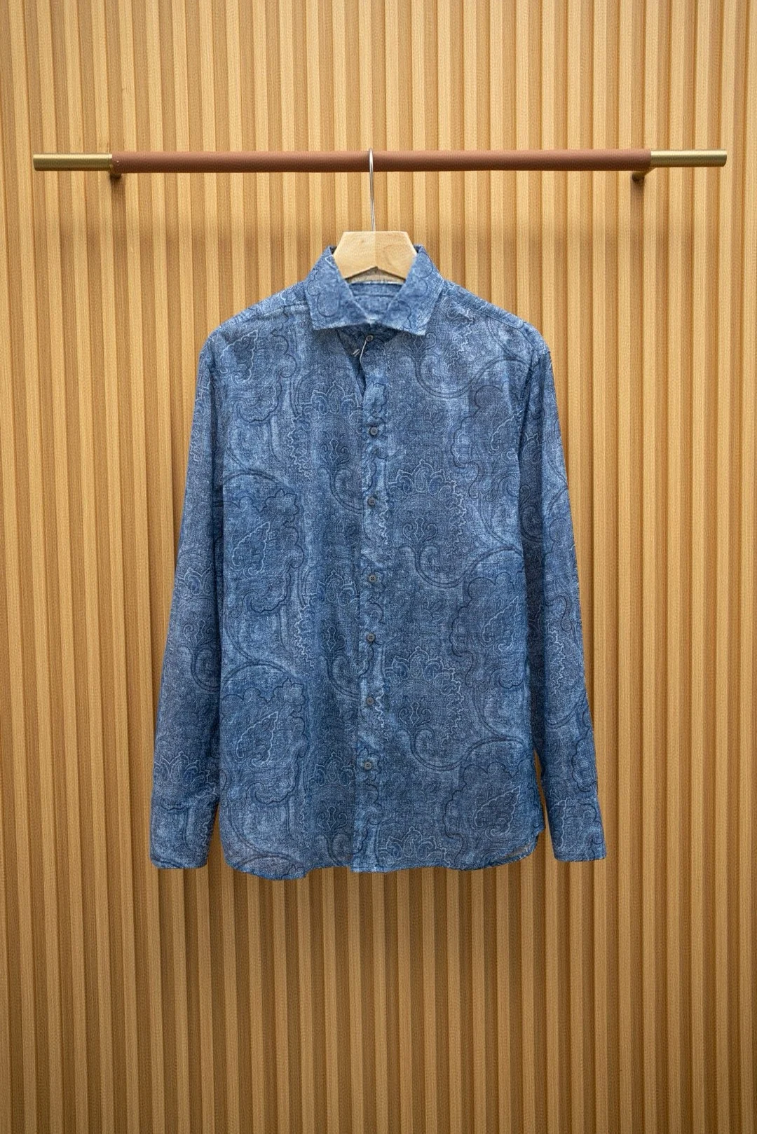 BC old money style four seasons direct injection printing long-sleeved casual shirt