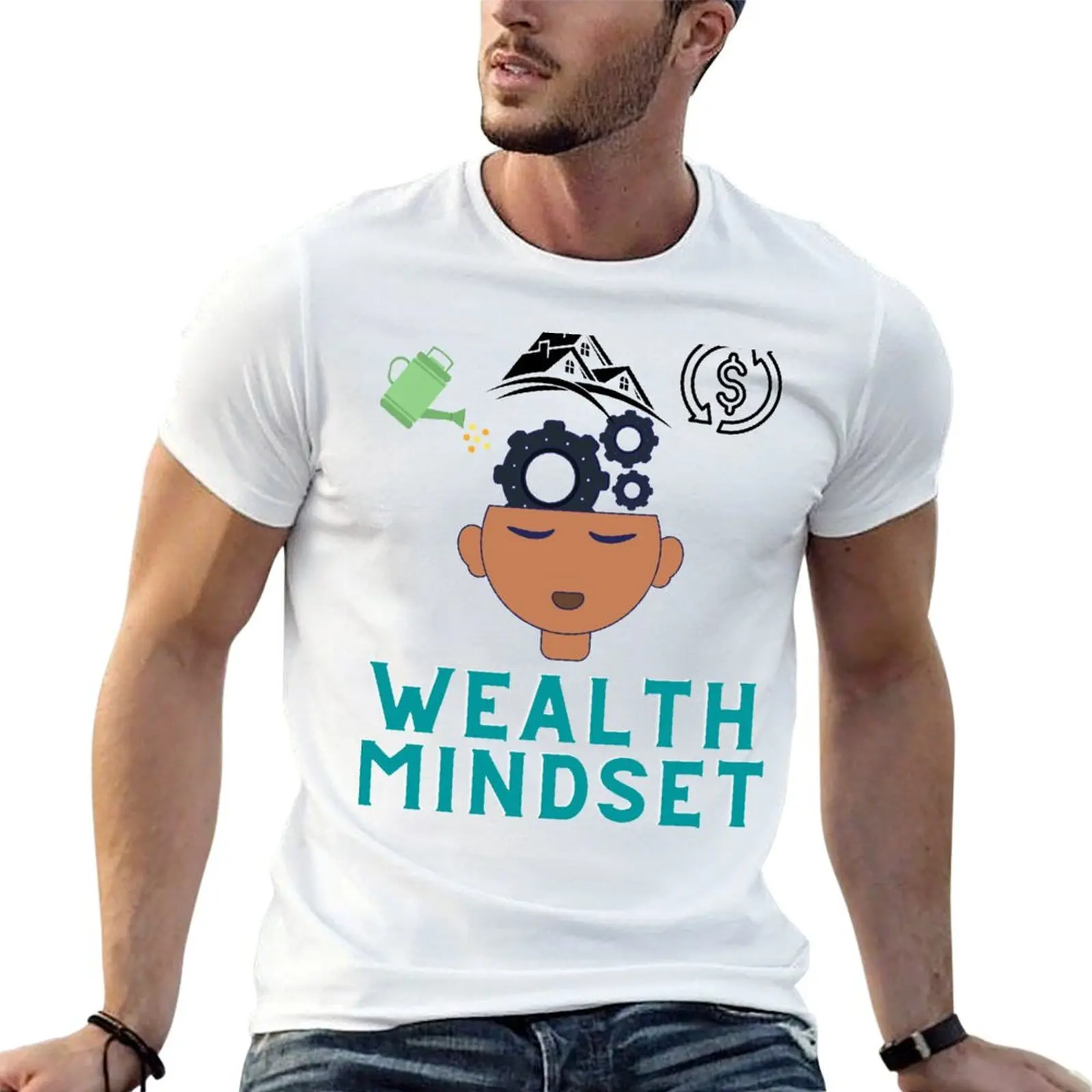 Build Your Wealth Mindset T-Shirt Fashion Graphic Tee for Men