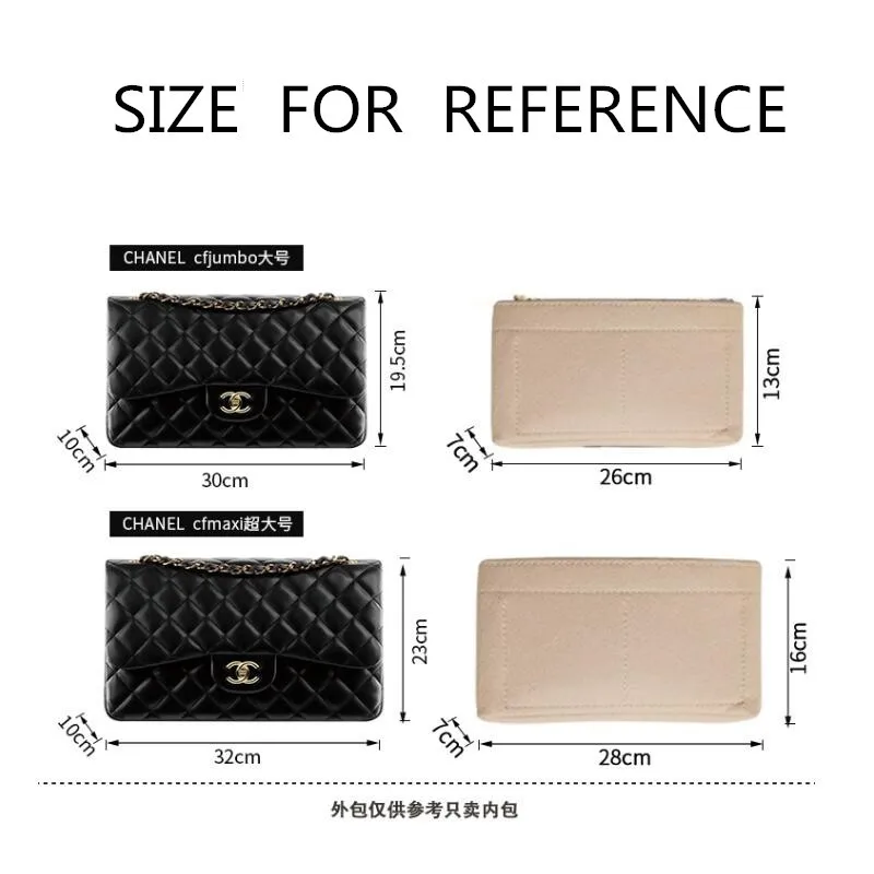 【Only Sale Inner Bag】Bag Organizer Insert For Chanel Classic Flap CF Organiser Divider Shaper Protector Compartment Inner