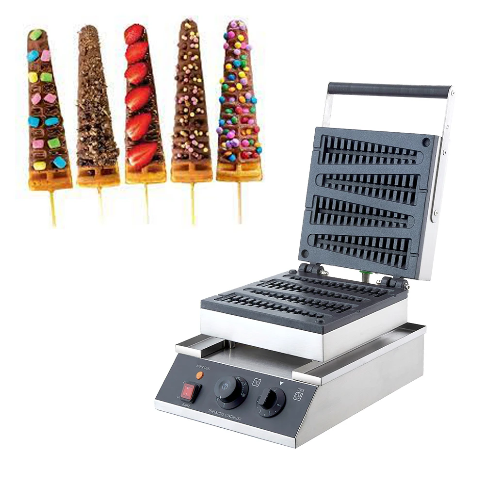 

Commercial OEM Custom Mold Snack Machine for Small Business Interchangeable Plate Lolly Stick Waffle Maker With CE
