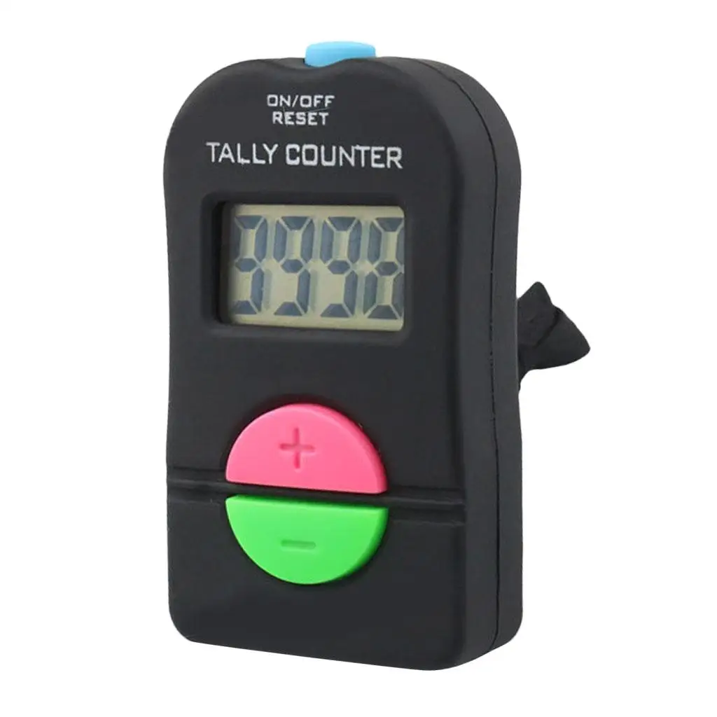 Digital 4 Digit LCD Electronic Hand Finger Tally Counter for Golf, School