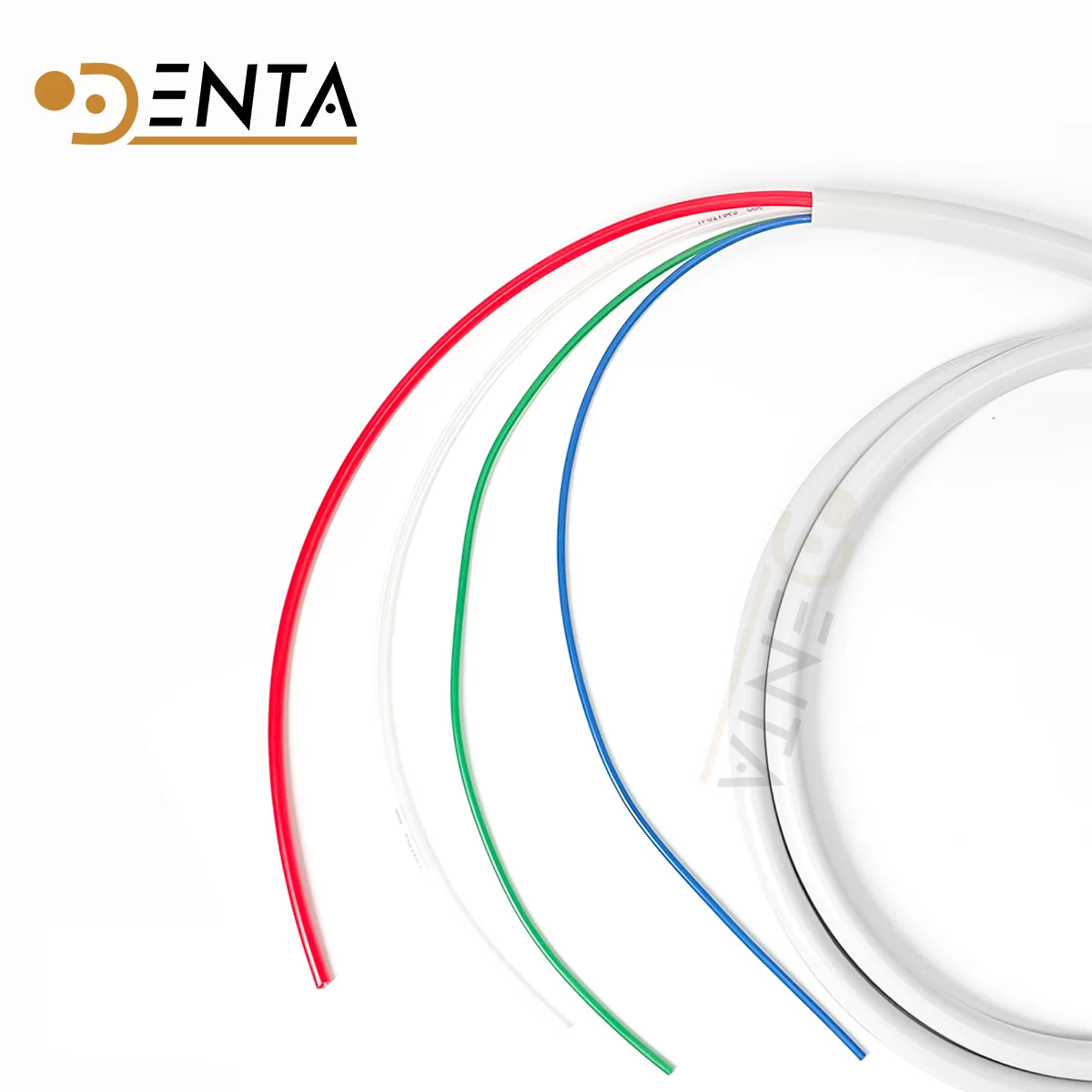 Universal Dental Handpiece Hose Tube, 4  Holes Connector for High-Speed Air Motor Water Spray Pipe, Dental Tool Repair Parts