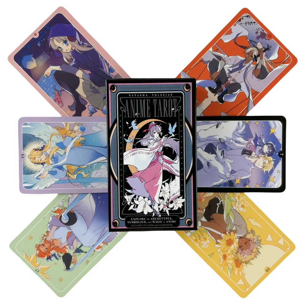 The Anime Tarot Cards A 78 Deck Cartoon Cute For Beginners Deck Oracle English Visions Divination Edition Borad Playing Games