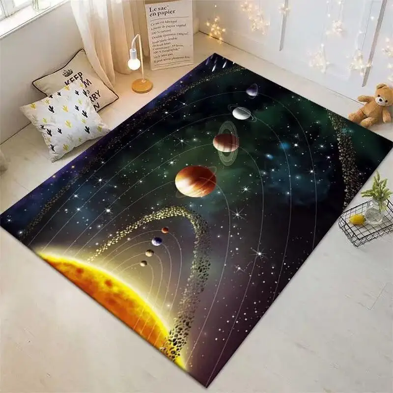 Starry Sky Floor Mat Personalized Creative Universe Carpet Living Room Study Bedside Dream Anime Floor Mat