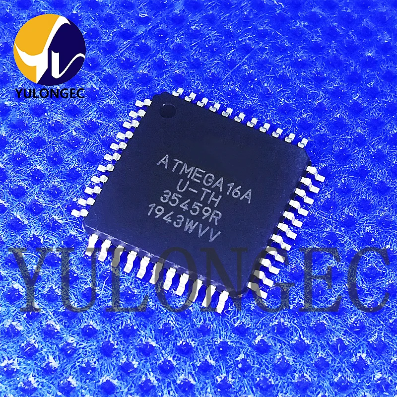 10PCS ATMEGA16A-AU 8-bit Microcontroller with 16K Bytes In-System Programmable Flash Chip TQFP-44 Original