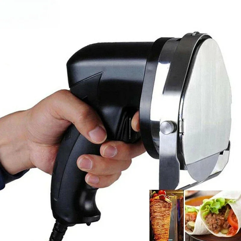 

110V/220V Electric Kebab Slicer Doner Knife BBQ Shawarma Cutter Handheld Barbecue Roast Meat Cutting Machine Gyro Knife