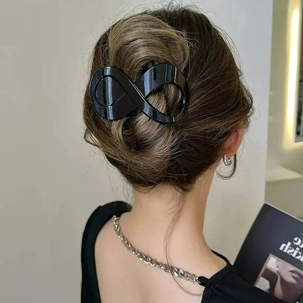 2/4pcs French Concord Hair Clip Acrylic Hair Claw Clips Thick Hair Flat Grip Hair Banana Barrettes for Styling Hair Accesso