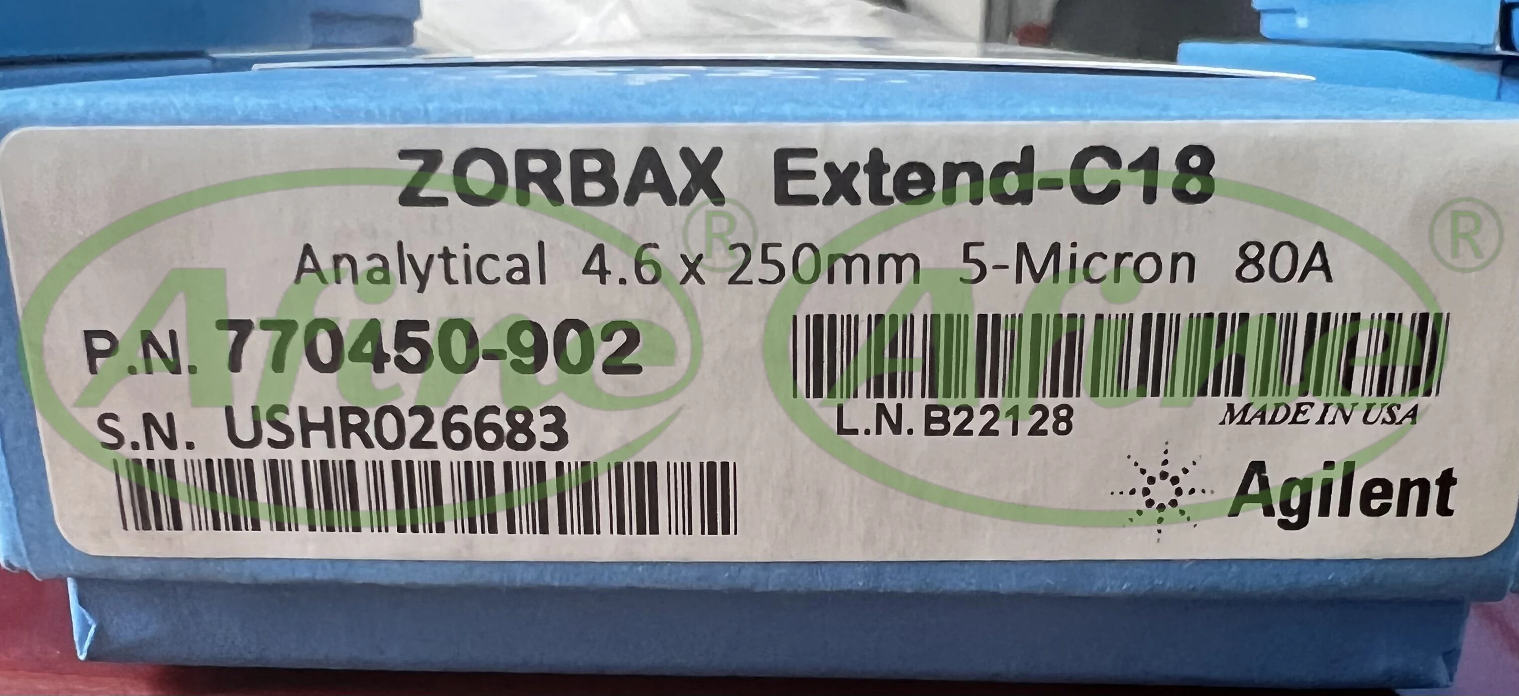 

AFINE Agilent ZORBAX 80Å Extend-C18, 770450-902, Column, 4.6 x 250 mm, 5 μm, PH Peptide Protein LC/MS