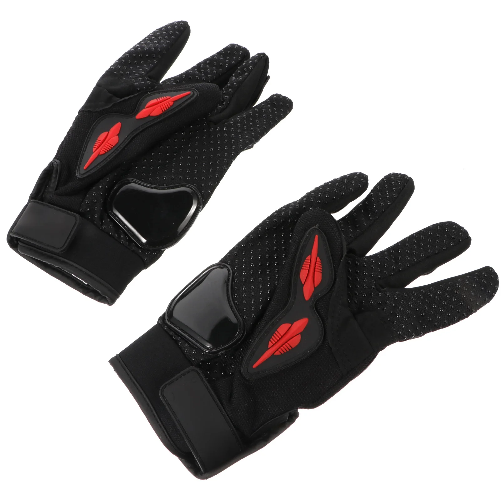 

1 пара красных перчаток для верховой езды, велосипедные дышащие прочные защитные перчатки с полными пальцами, противоскользящие уличные мотоциклетные спортивные перчатки