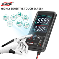 2023 New Multimeter Digital HY128A 128B 128C Pocket Touch Screen Auto Range 6000 Counts AC DC Voltage Ohm Hz NCV True RMS Tester