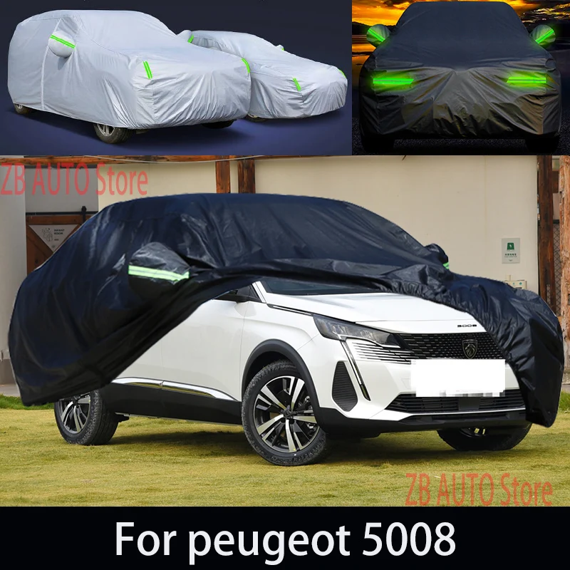 

Для peugeot 5008, полный защитный чехол для автомобиля, снежный чехол, солнцезащитный козырек, водонепроницаемый, пылезащитный, внешние автомобильные аксессуары