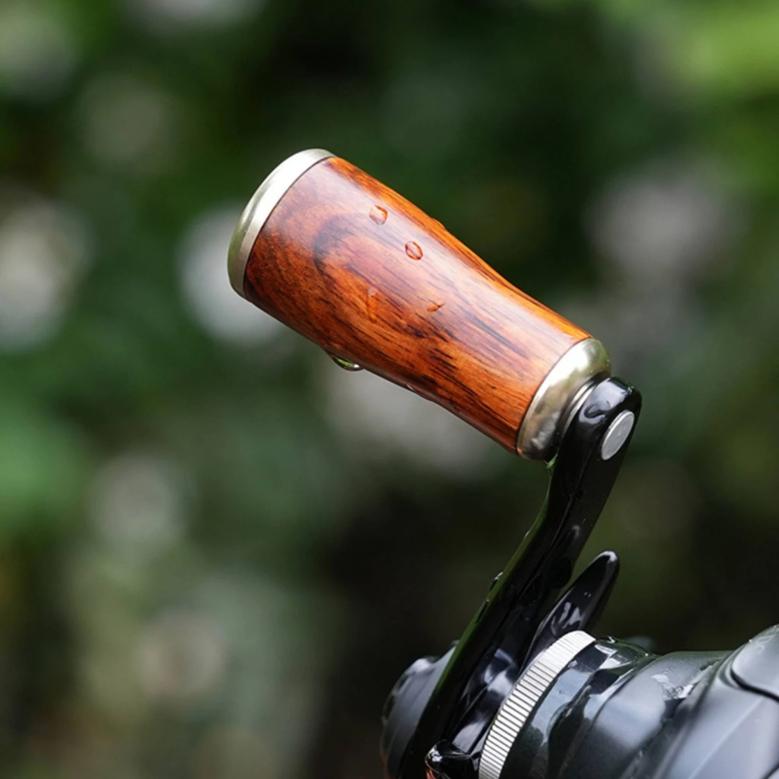 Fishing Reel Handle Knob Wooden Reel Knob with Bearings Compatible Comfortable for Anglers