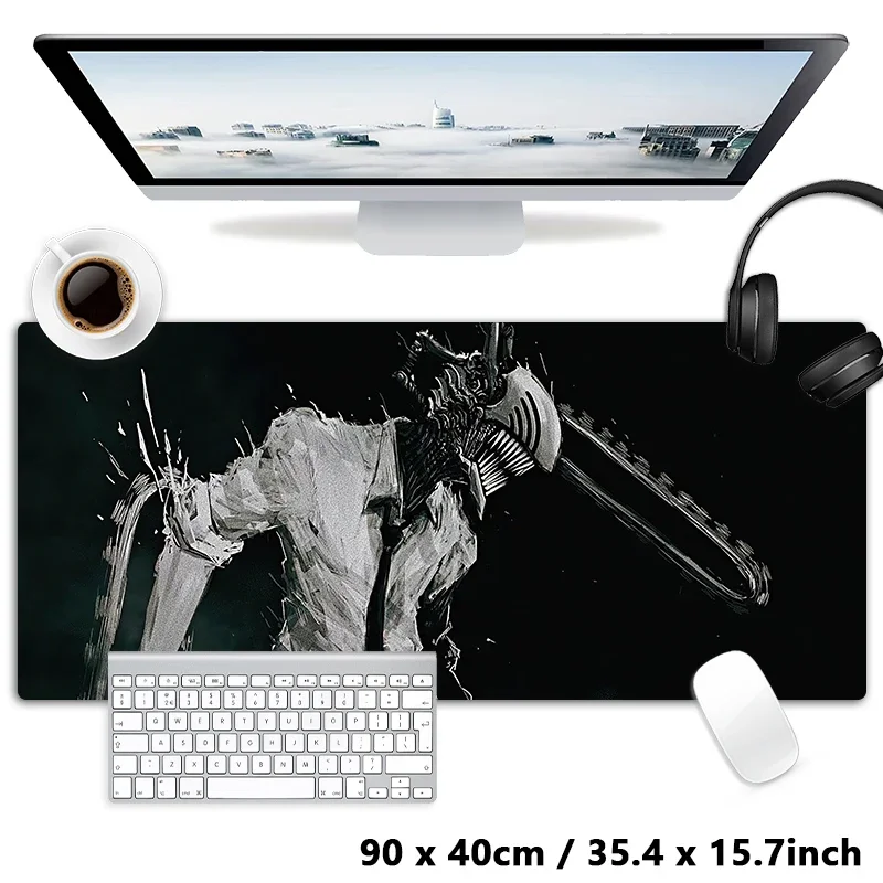 Anime japonais filles chaudes bombe Reze Denji tronçonneuse tapis de souris tapis d'ordinateur tapis de bureau clavier tapis XXL grand tapis de souris