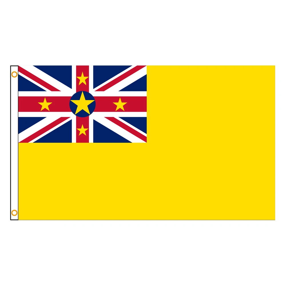 60×90 90x150 120×180CM Niue Emblem Flag Polyester Printed Banner Tapestry For Decor