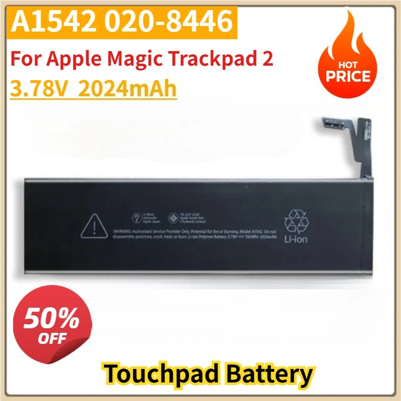 

New Replacement Battery A1542 020-8446 3.78V For Apple Magic Trackpad 2 2024mAh Touchpad Battery