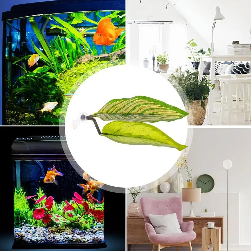 Beta Leaf Bed Artificial Fish Resting Leaf Fake Aquarium Plant Fish Tank Landscaping Leaf  Floating rest Bed Leaves Hammock