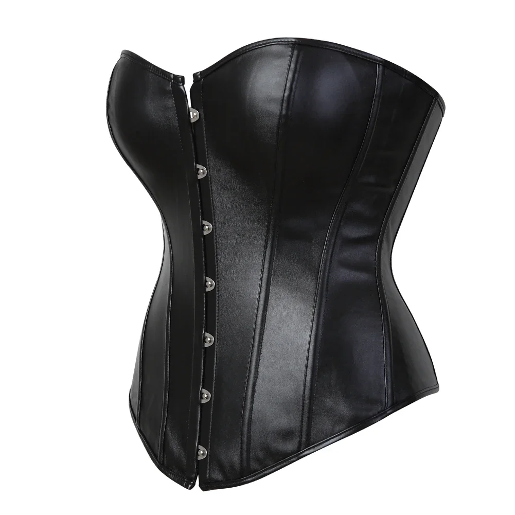 

Women Corsets Plus Size Leather Lace Up Corset Bachelorette Party Bustier Gothic Steampunk Costume Burlesque Outfits