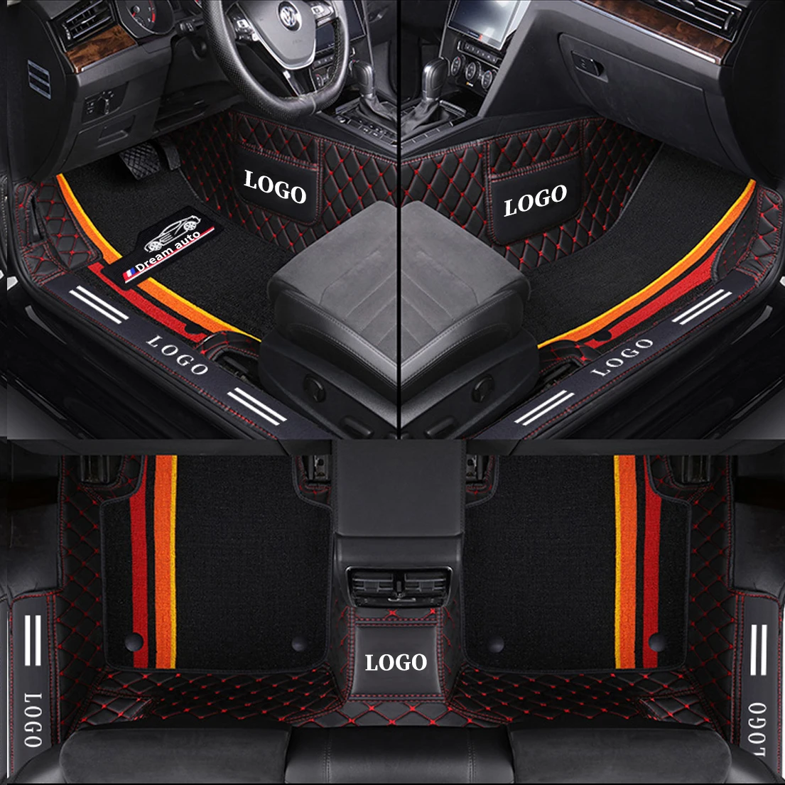 

Full Set Customized Car Floor Mat For All Models Waterproof Nonslip Carpet SUV Sedan Car Mat Auto Interior Accessories