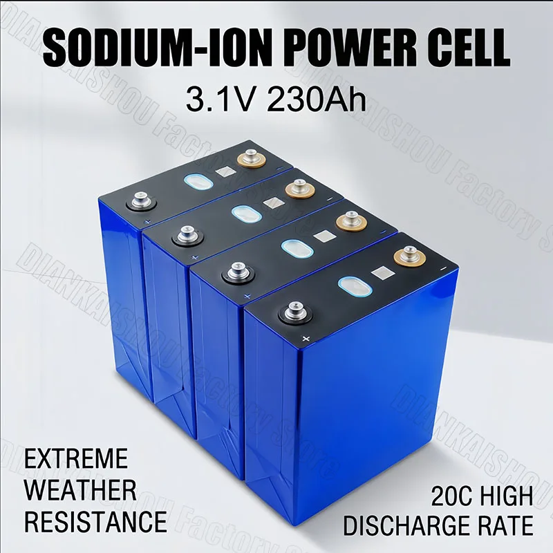 100% Brand New Original 3.1V 230Ah Sodium-Ion Battery 2.9V 20c Resistant Low High Temperature DIY 12V 24V 48V RV Ship Golf Cart