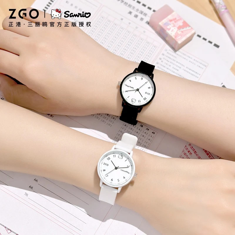 Zgo Sanrio Hello Kitty women's exam watch fashionable versatile waterproof quartz watch for students 2199