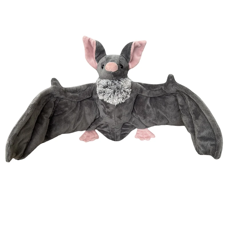 

25cm Lovely Grey Bat Plush Stuffed Bat Doll Plush Throw Pillow For Boys and Girls Christmas Halloween Decoration Holiday Gifts