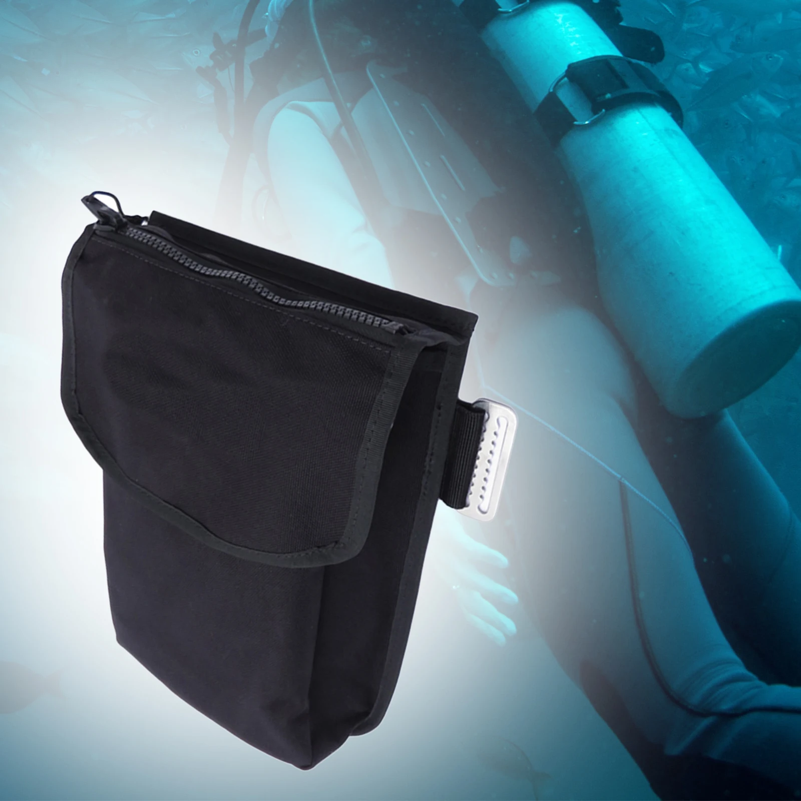 

Scuba Diving Thigh Pocket Snorkeling Equipment Holder Scuba Diving Accessories for Underwater Diver Snorkeling Swimming Black