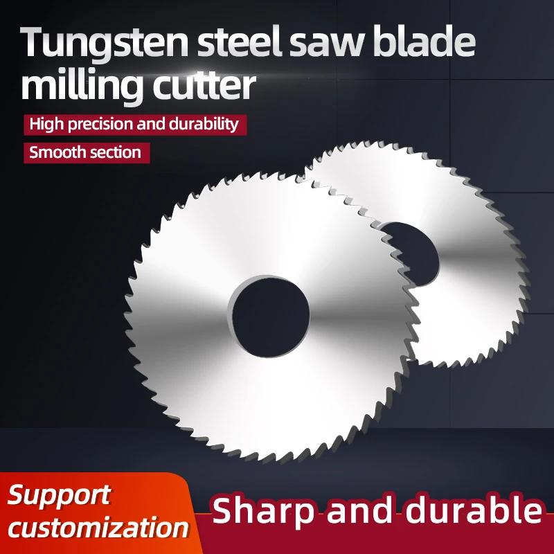 

Saw Blade Circular Milling Cutter Disc Tool CNC Slot Machining Tungsten Carbide Steel Diameter 40 50 60mm Slitting Metal Steel