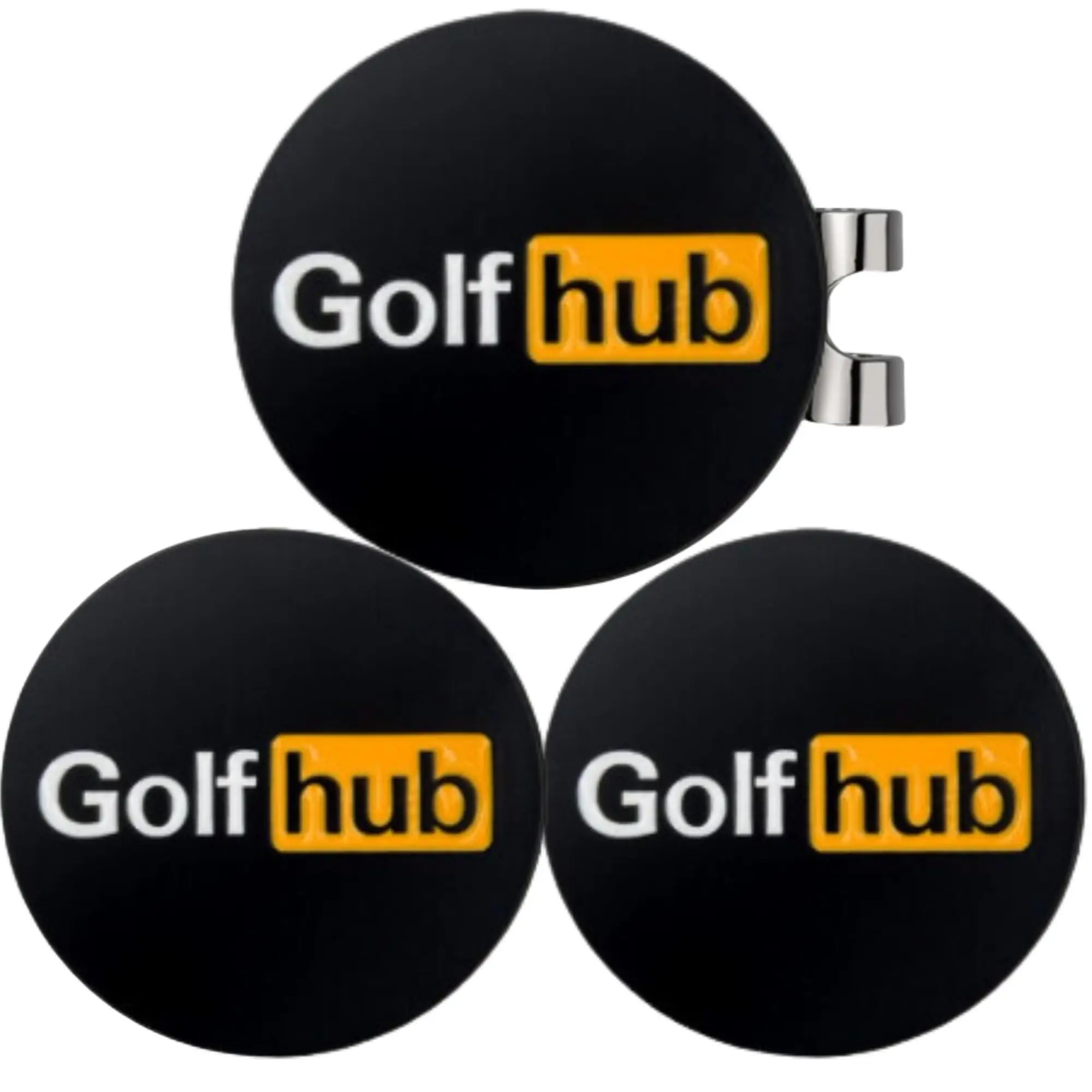 

3 pcs Golf Hub Design Golf Ball Markers Hat Clip 3Pack Choose Your Golf Gift Set Golf Marker Magnetic Hat Clips Funny Golf Gifts