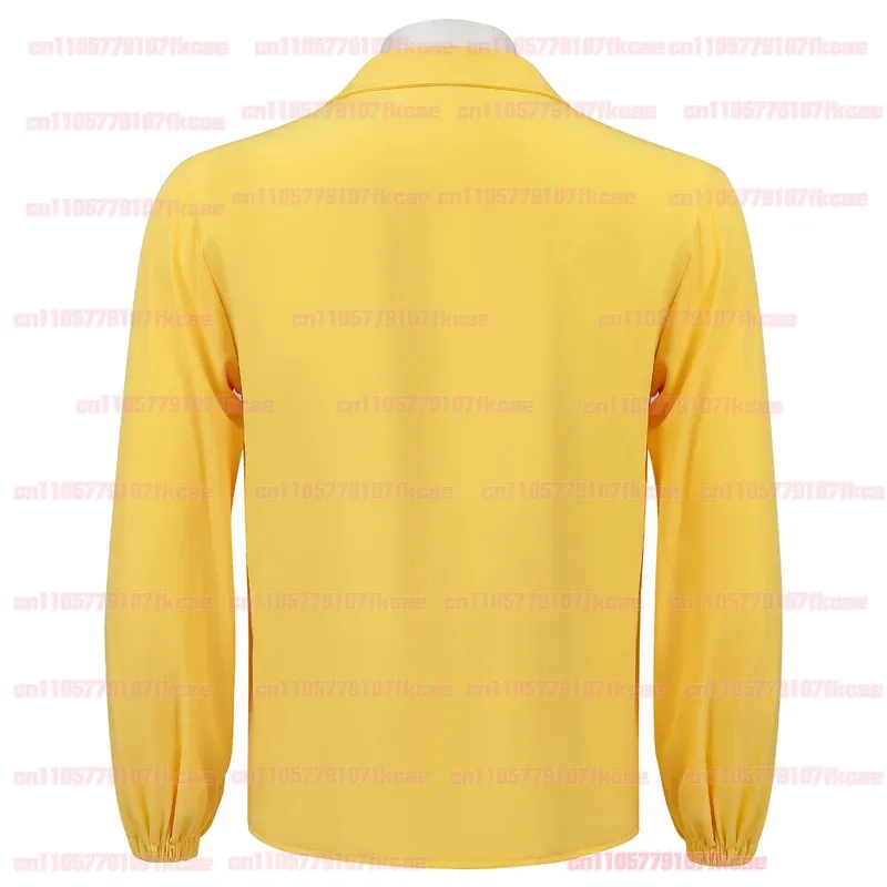 Halloween-Kostüm für Kinder, Film, K-Pop, Saja, Jungen, Romantik, Cosplay-Kostüm, gelbes Hemd, Halloween-Party, V-Ausschnitt, Langarm-Shirt