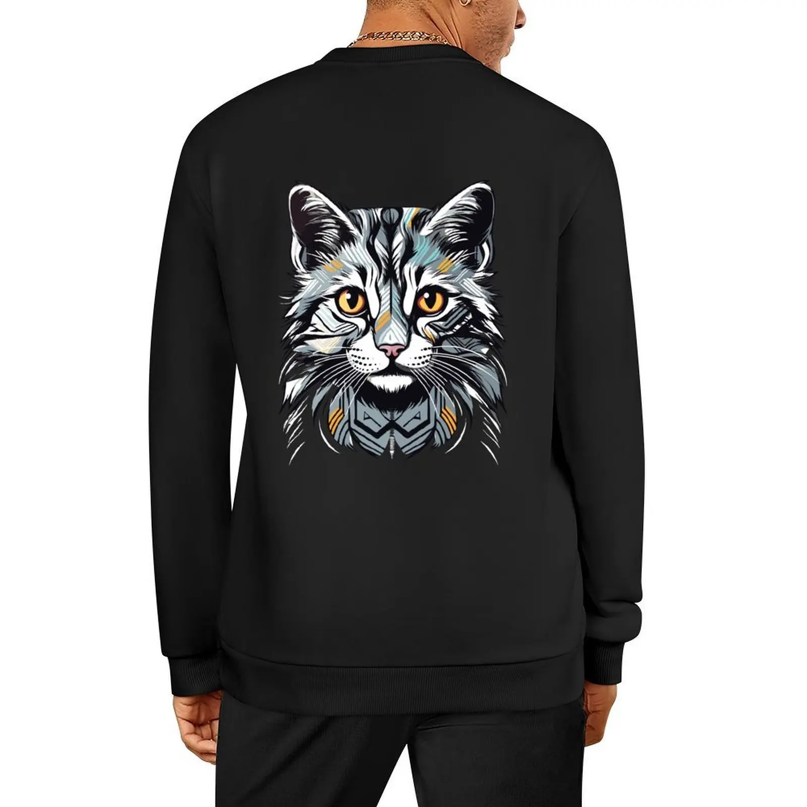 

The Therian Cat - art Pullover korean style clothes men's sweat-shirt set mens designer clothes men wear sweatshirt for men