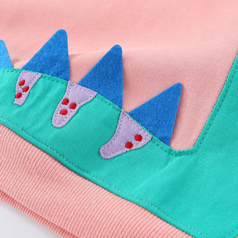 ملابس أطفال من Little maven ملابس أطفال لخريف 2026 ملابس علوية للفتيات الصغيرات أزياء الديناصورات الكرتونية بلوزات ربيعية قطنية #5