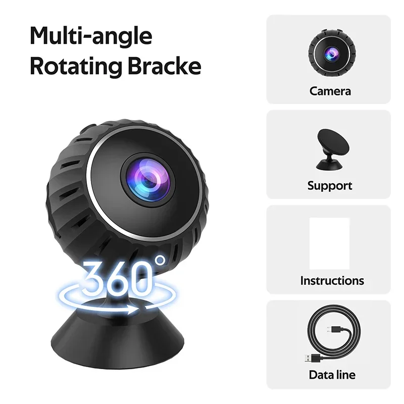 1080P HD Mini X10 Camera Home WiFi Security Camera Indoor Body Cameras Nanny Cam Smart Baby Cams Motion Detection Night Vision