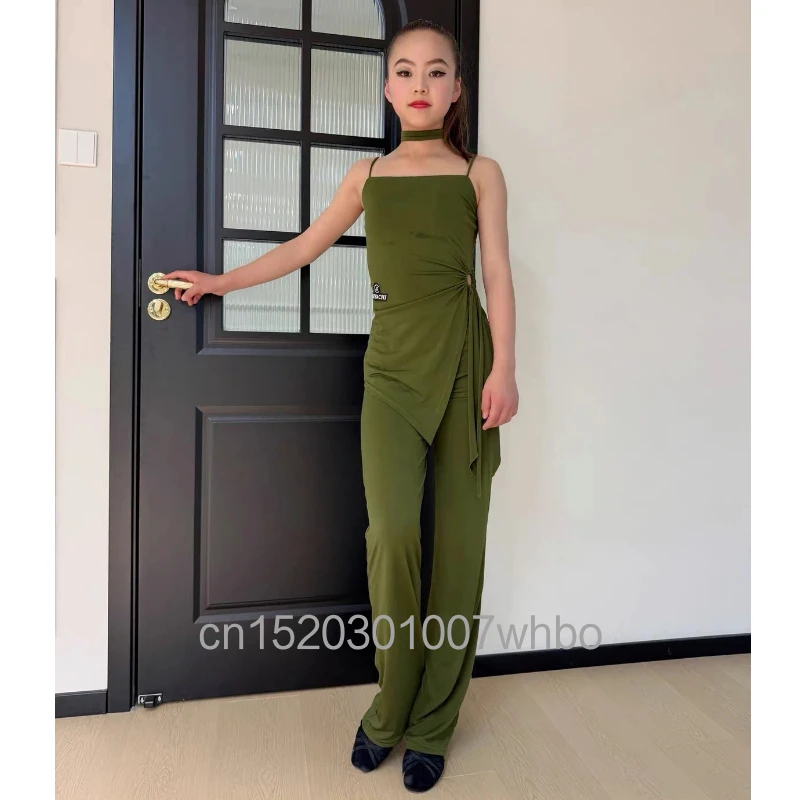 

Children's Latin Dance Costumes, Girls' New Spring and Summer Practice Clothes, Latin Dance Costumes, Performance Costumes