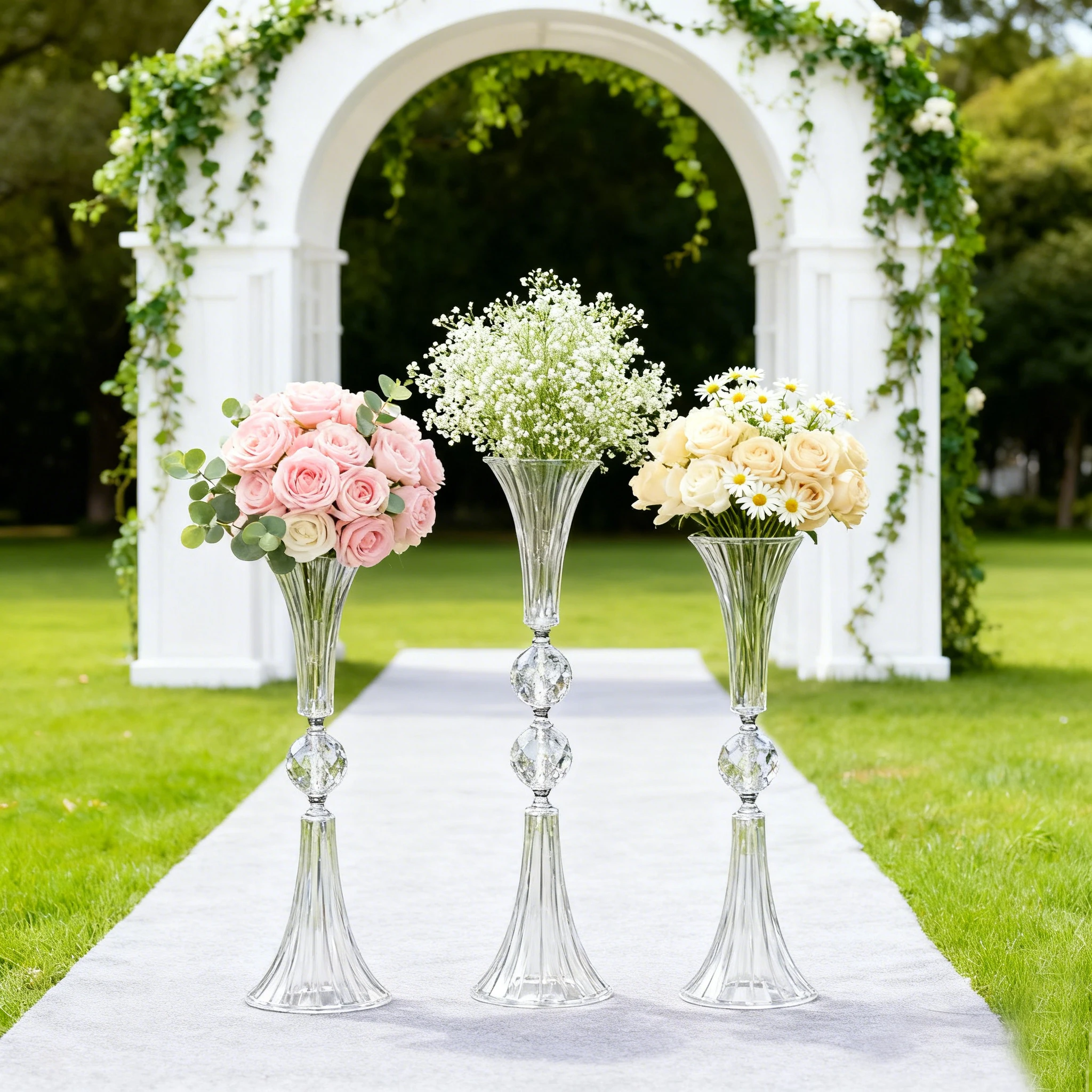 

12 шт. f30 50-100 см акриловый прозрачный подсвечник проход подставка для цветов столб подставка для цветов свадебное украшение ivy531