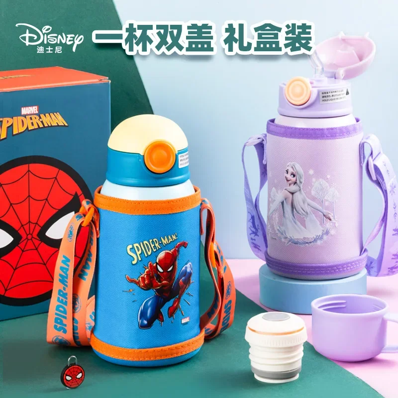 

Children's New Double Lid Student 316 Stainless Steel Straw Straight Drinking Insulated Mug Kindergarten Water Bottle Gift Set