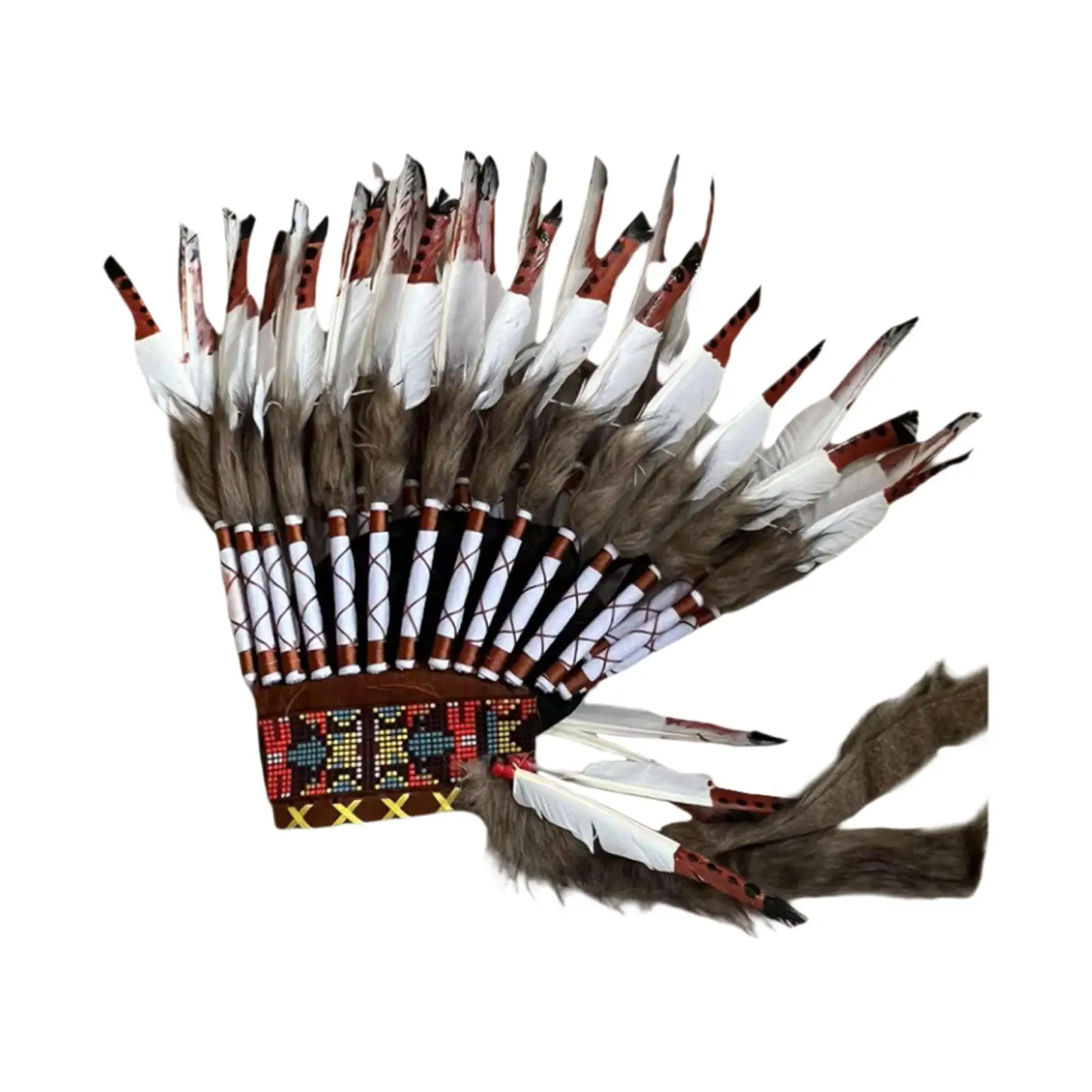 Coiffure de plumes artificielles pour les spectacles sur scène d'Halloween du festival