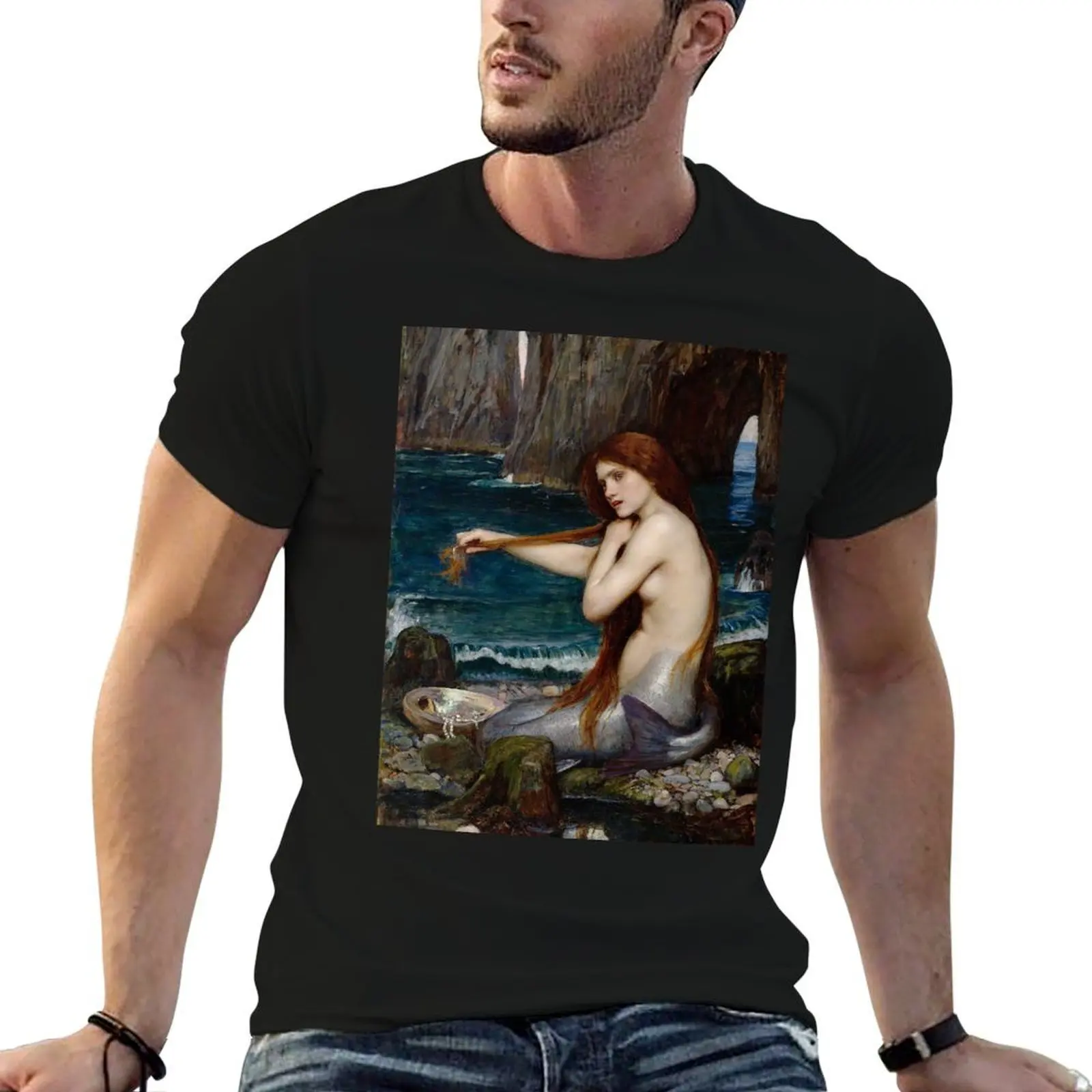 

A Mermaid - John William Waterhouse T-Shirt t shirt man luxury anime t shirts for man t shirts for man graphic tees T-shirt
