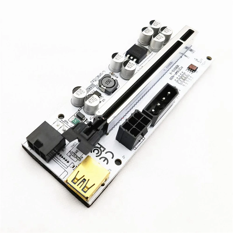 Top-VER010-X Pcie Riser Pci-E X1 To Pcie X16 Graphics Card Adapter Board Extension Cable 6Pin Riser