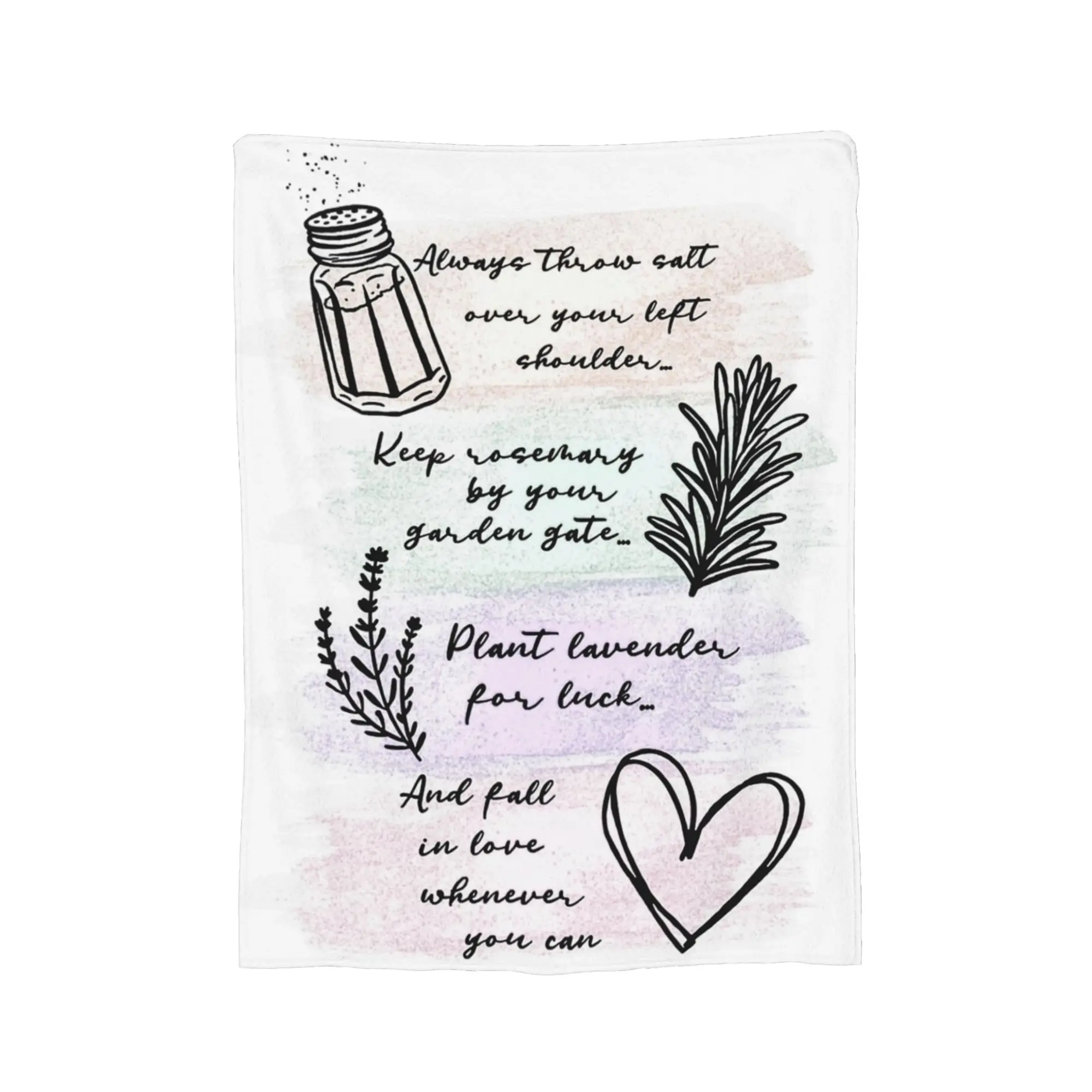 Always Throw Spilled Salt Practical Magic Inspirit Quote Fleece Blanket  Custom Throw Blanket for  Sofa Bedding Lounge Rug Piece